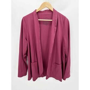 Trace Fashion Womens Magenta Blazer Jacket Organic Cotton Size L Sustainable